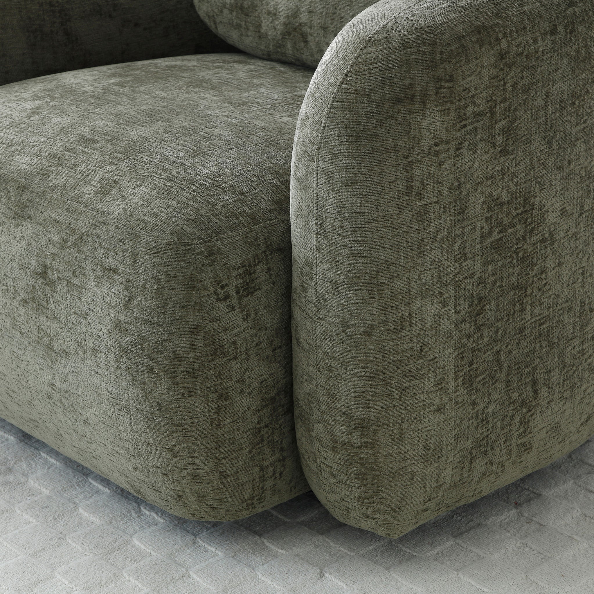 Fauteuil pivotant en chenille Irving