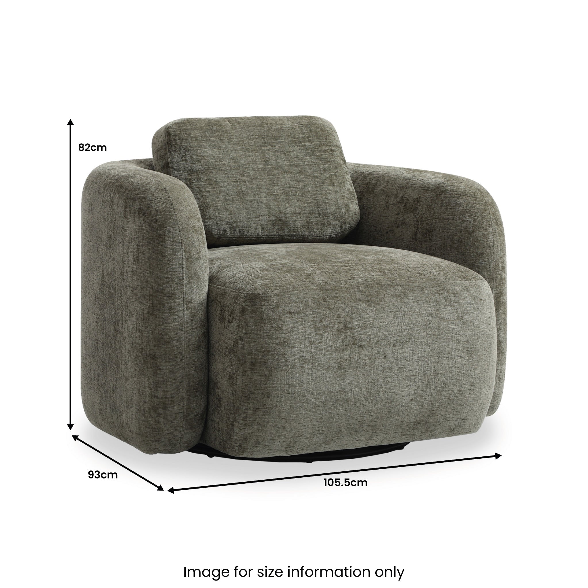 Fauteuil pivotant en chenille Irving