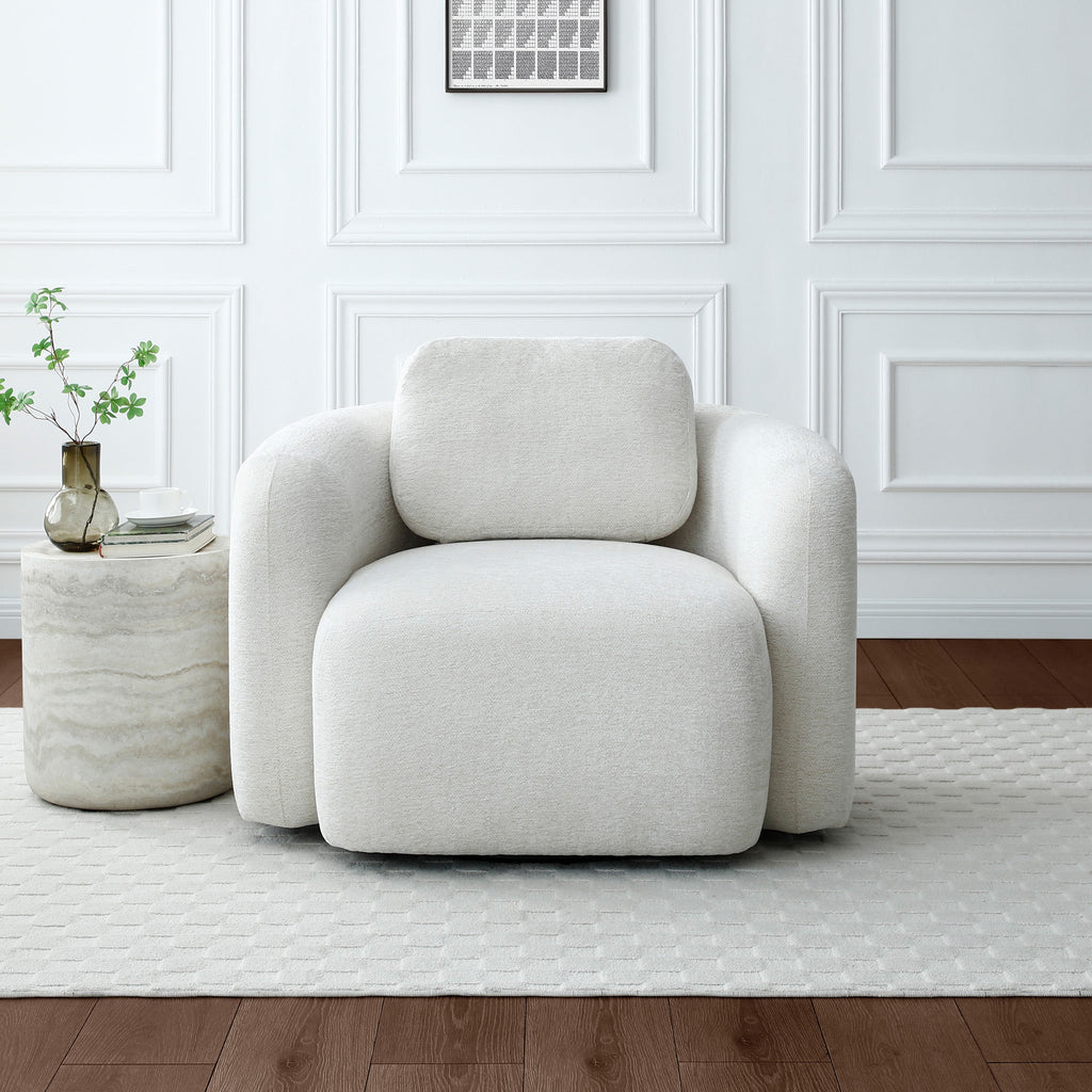 Fauteuil pivotant en chenille Irving