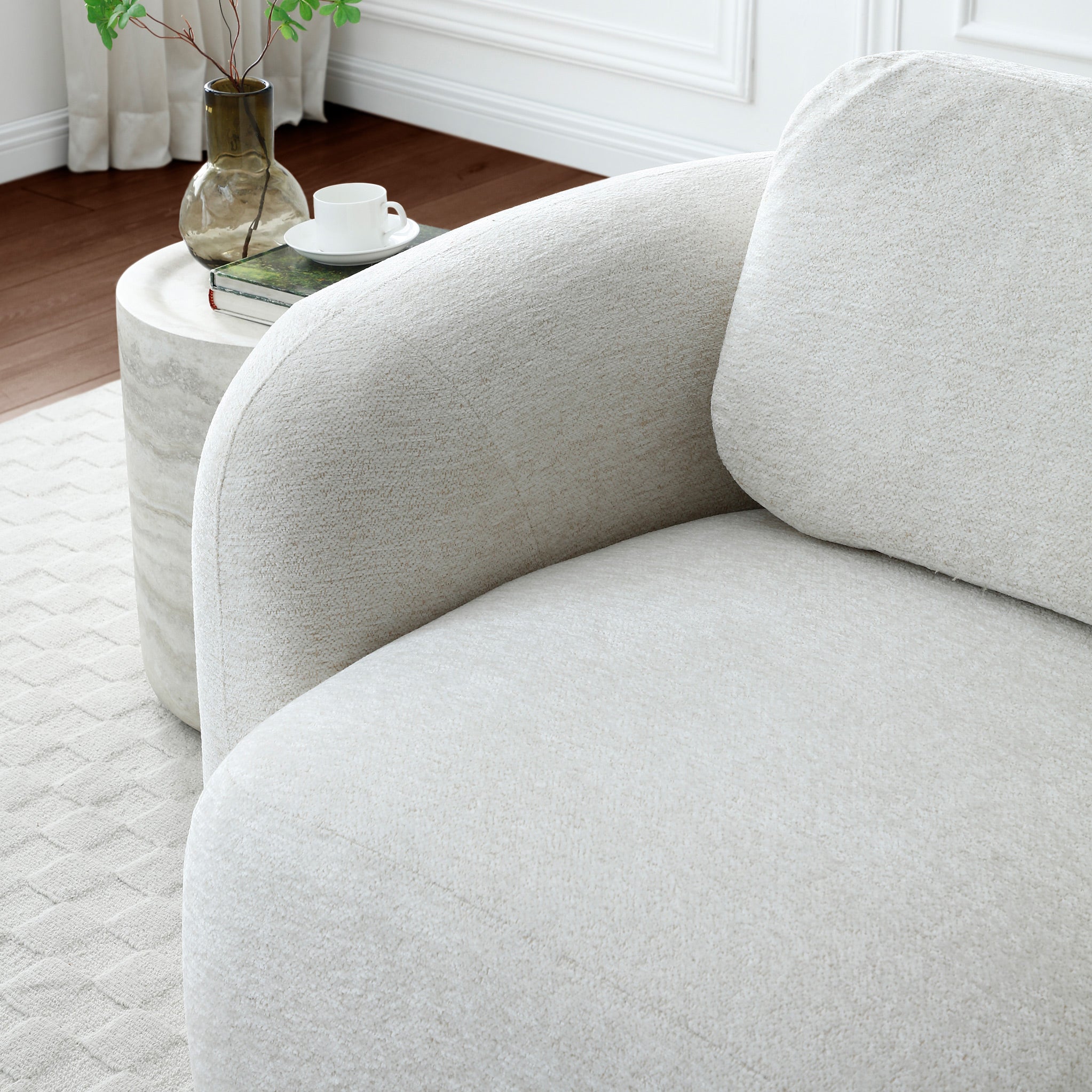 Fauteuil pivotant en chenille Irving