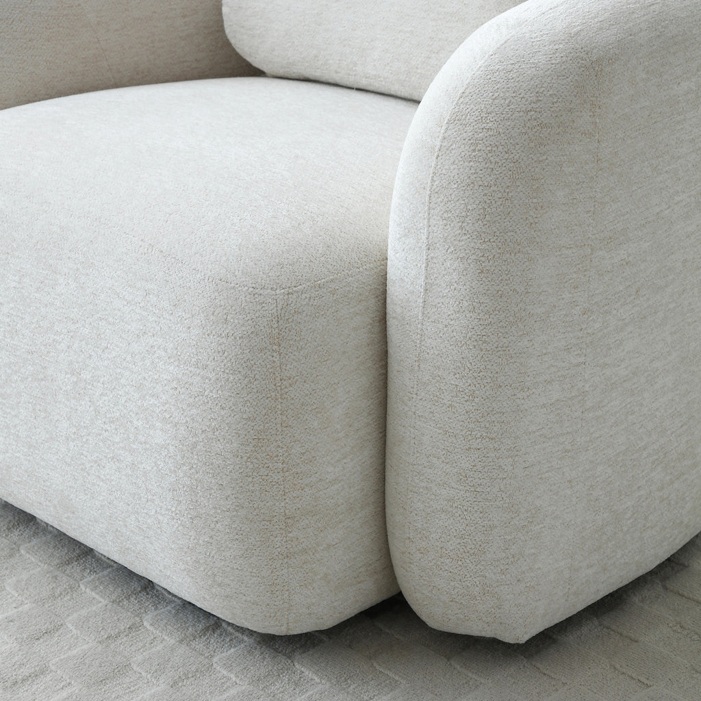Fauteuil pivotant en chenille Irving