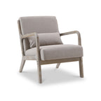 Chaise en lin à cadre blanchi Avery