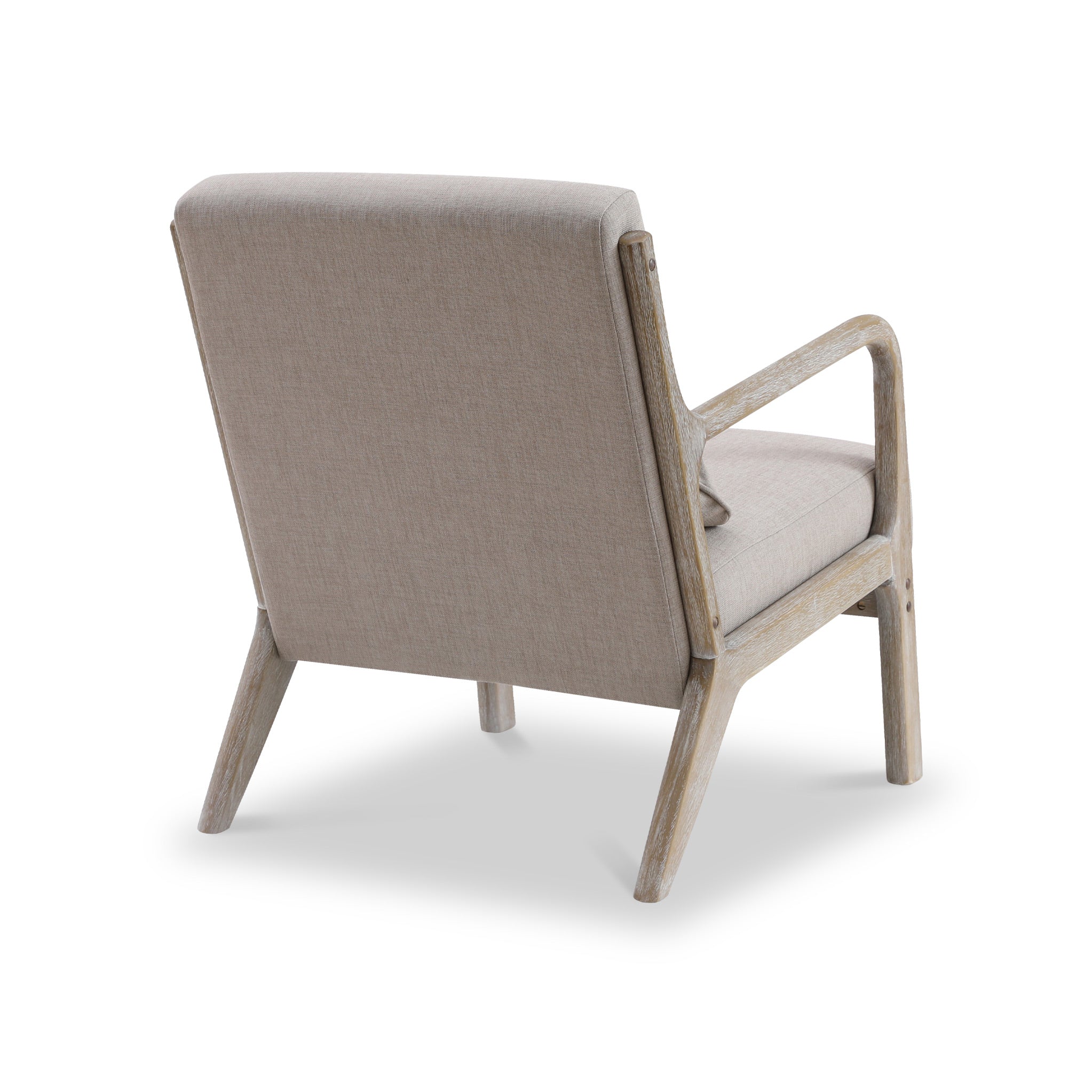 Chaise en lin à cadre blanchi Avery