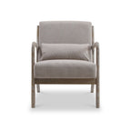 Chaise en lin à cadre blanchi Avery