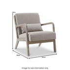 Chaise en lin à cadre blanchi Avery