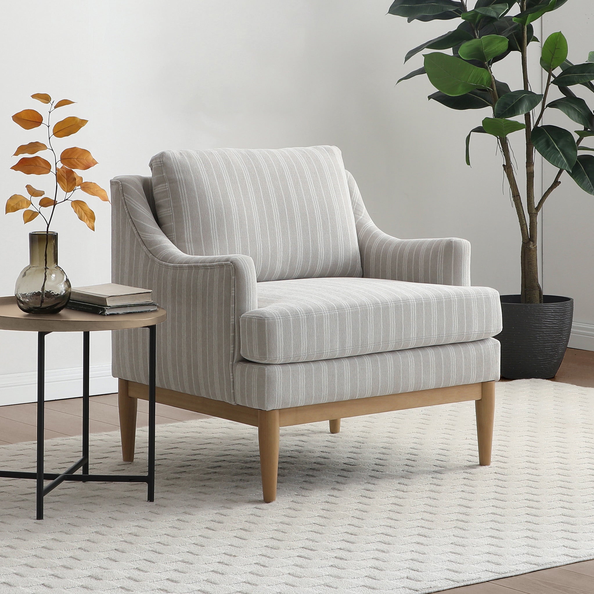 Chaise à rayures chenille Kendrick