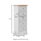 Commode haute Farrow à 5 tiroirs