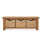 Banc en chêne Zelah avec paniers