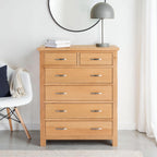 Commode London Oak à 2 tiroirs et 4 tiroirs