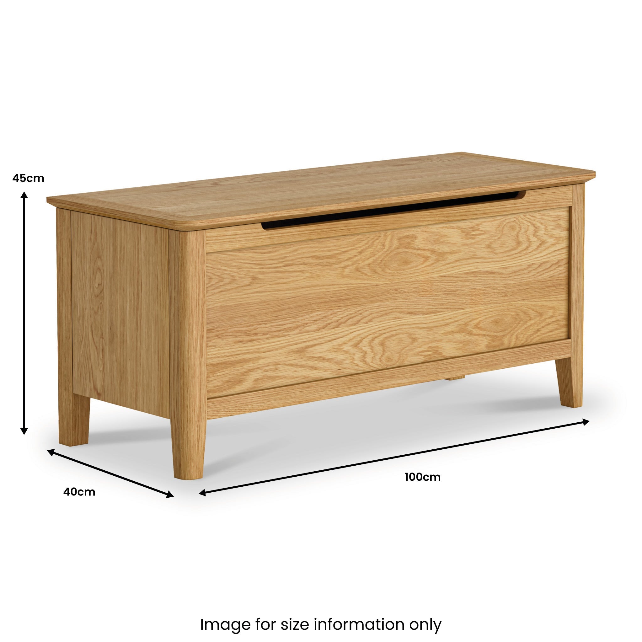 Coffre à couvertures en chêne saxon