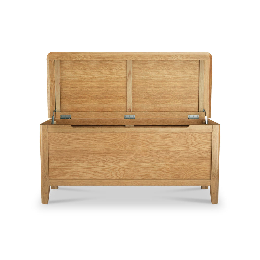 Coffre à couvertures en chêne saxon