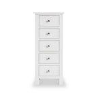 Commode haute à 5 tiroirs de style Cornish