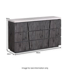 Commode Saltaire en acacia à 9 tiroirs