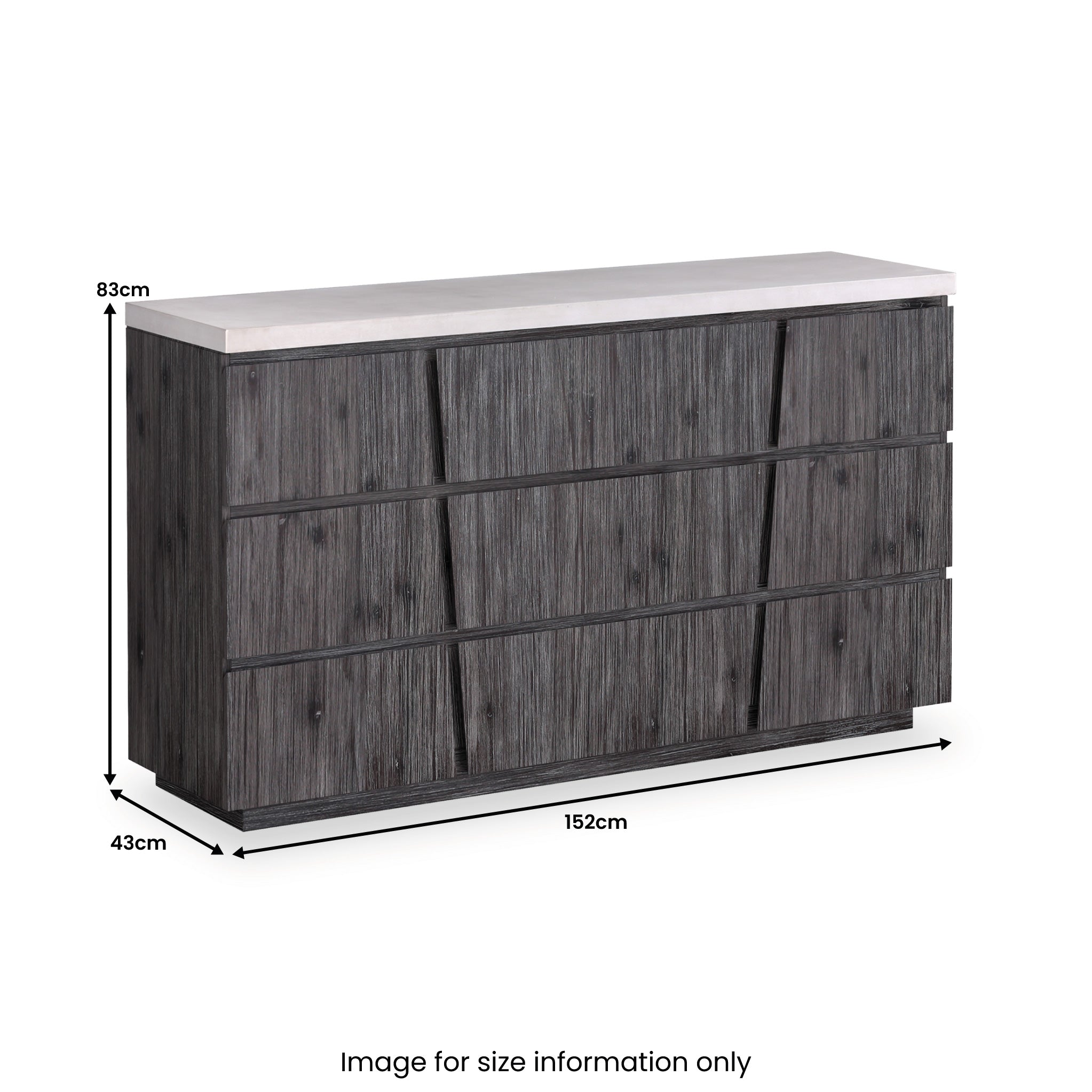 Commode Saltaire en acacia à 9 tiroirs