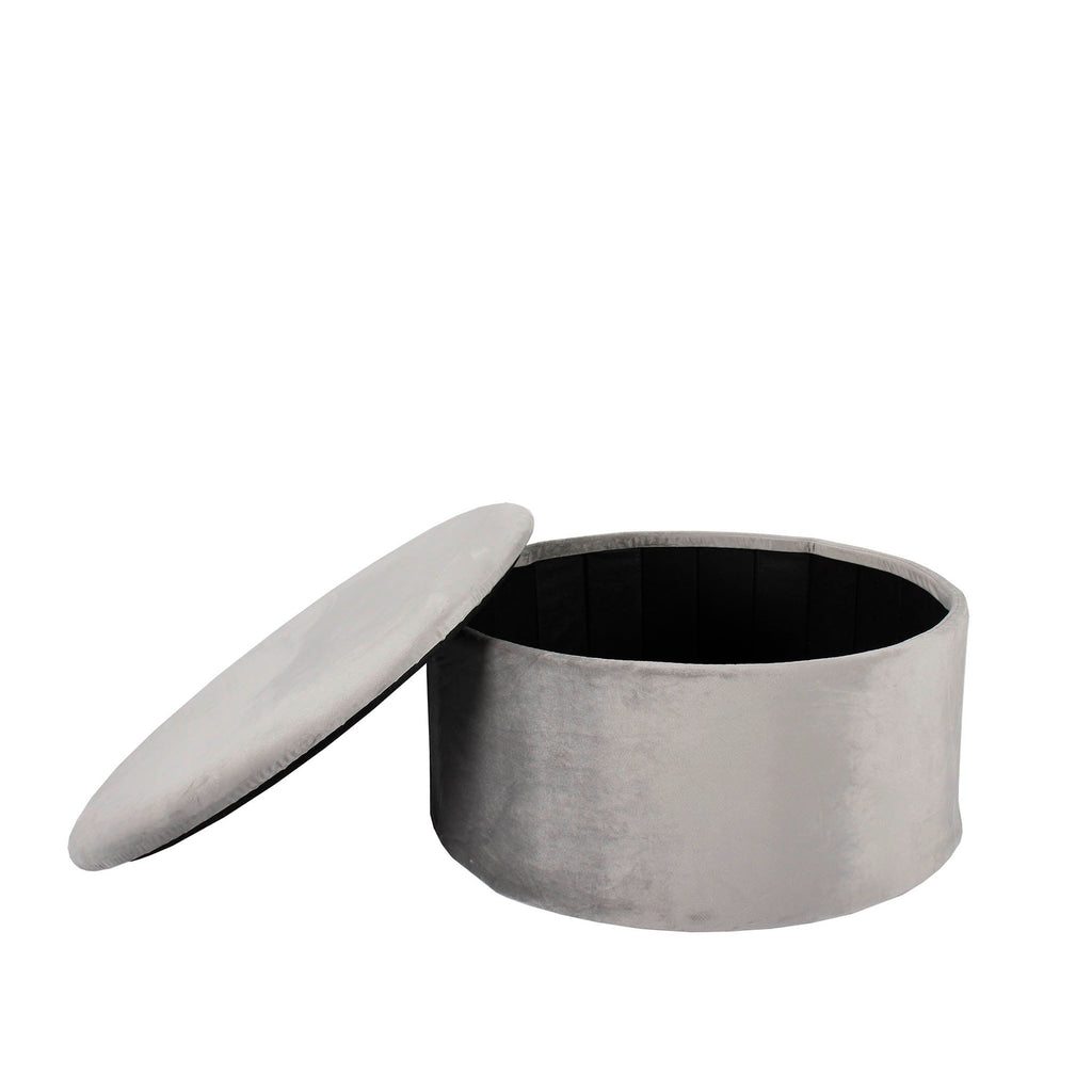 Pouf rond en velours Mandy