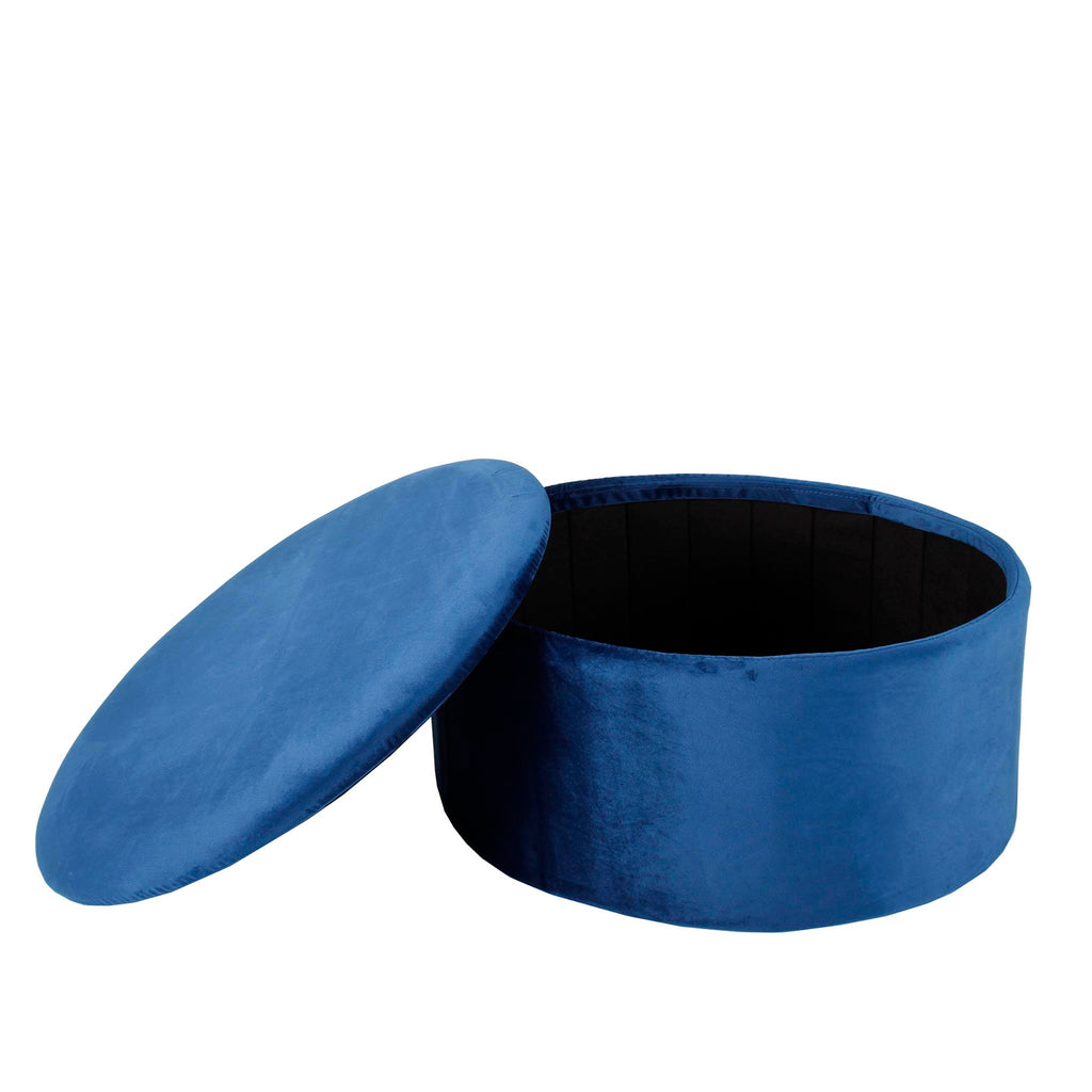 Pouf rond en velours Mandy