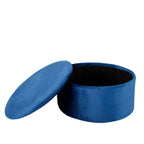 Pouf rond en velours Mandy
