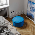 Pouf rond en velours Mandy
