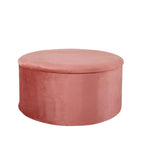 Pouf rond en velours Mandy