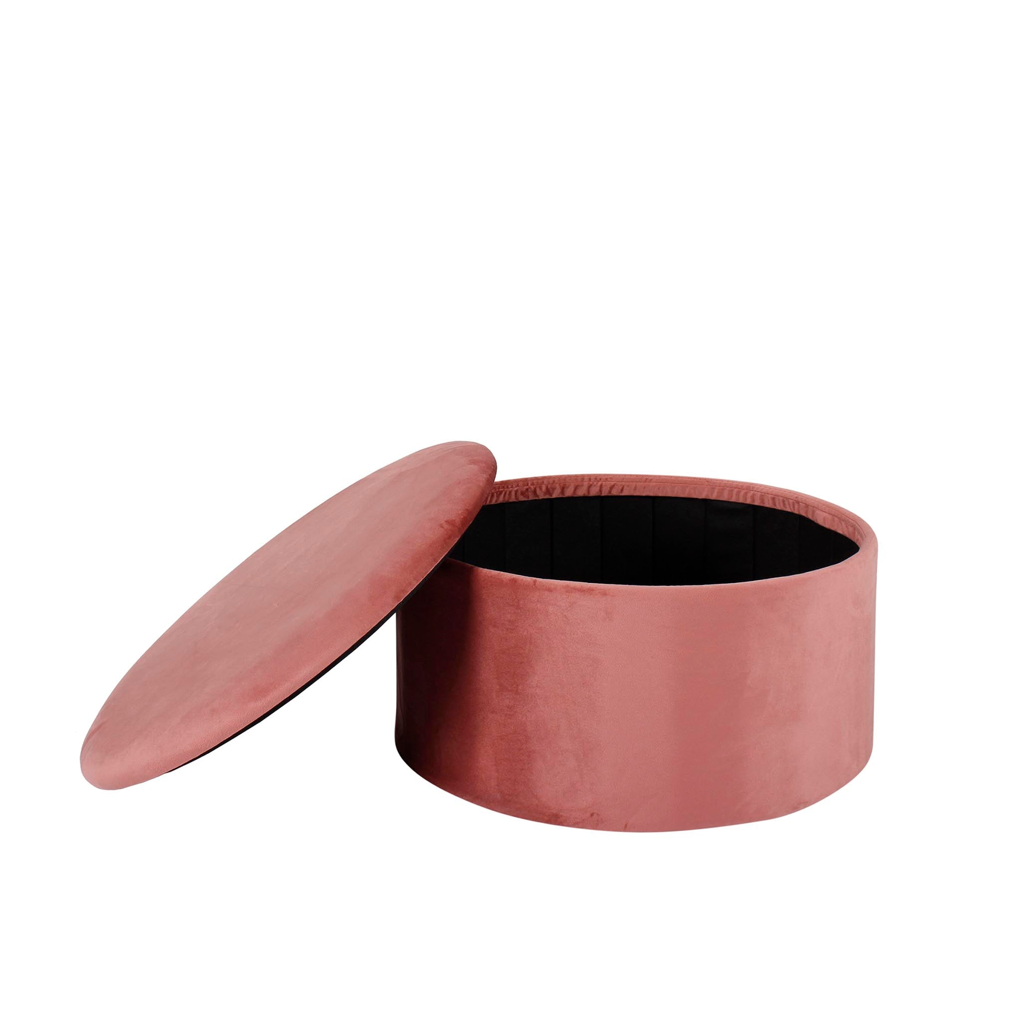 Pouf rond en velours Mandy