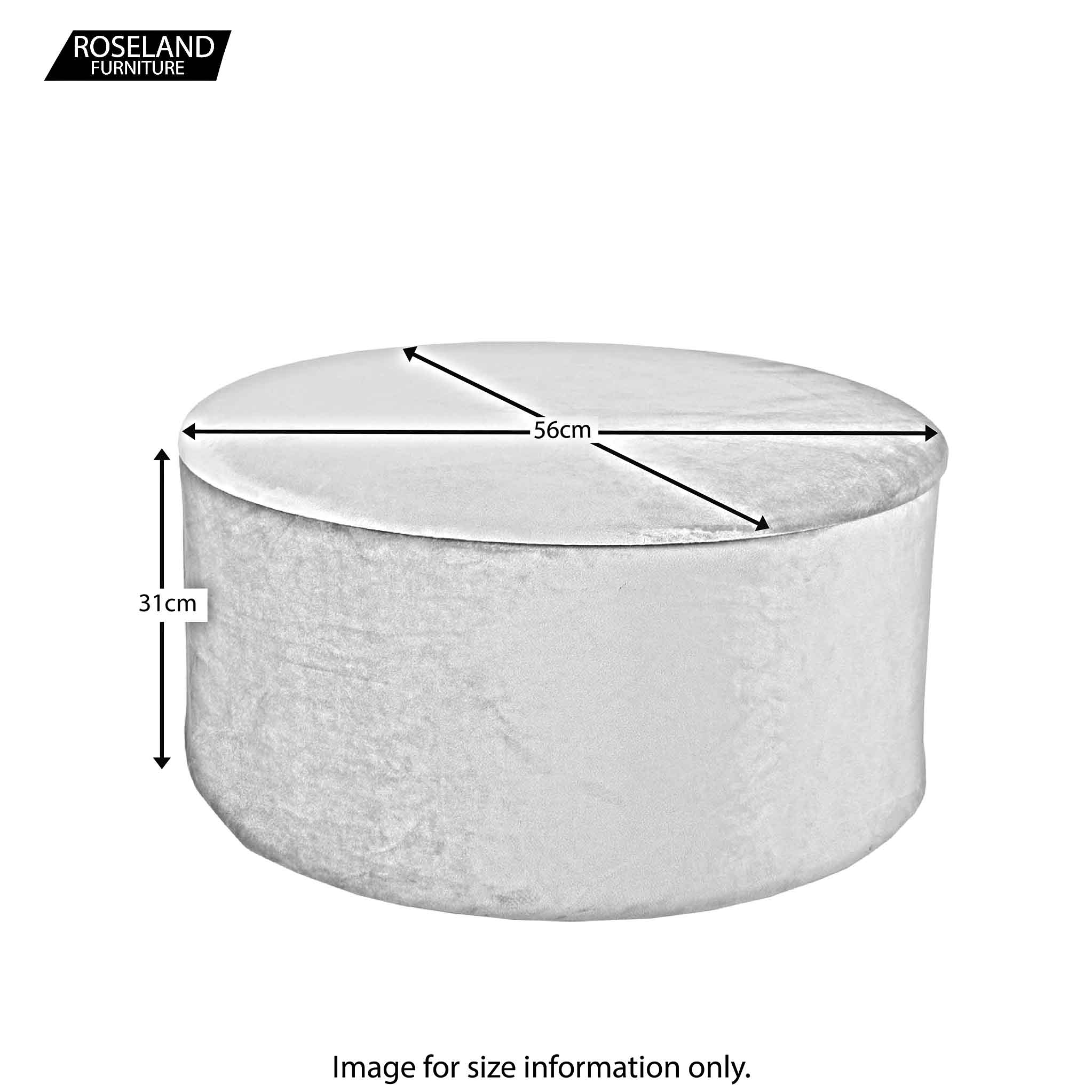 Pouf rond en velours Mandy