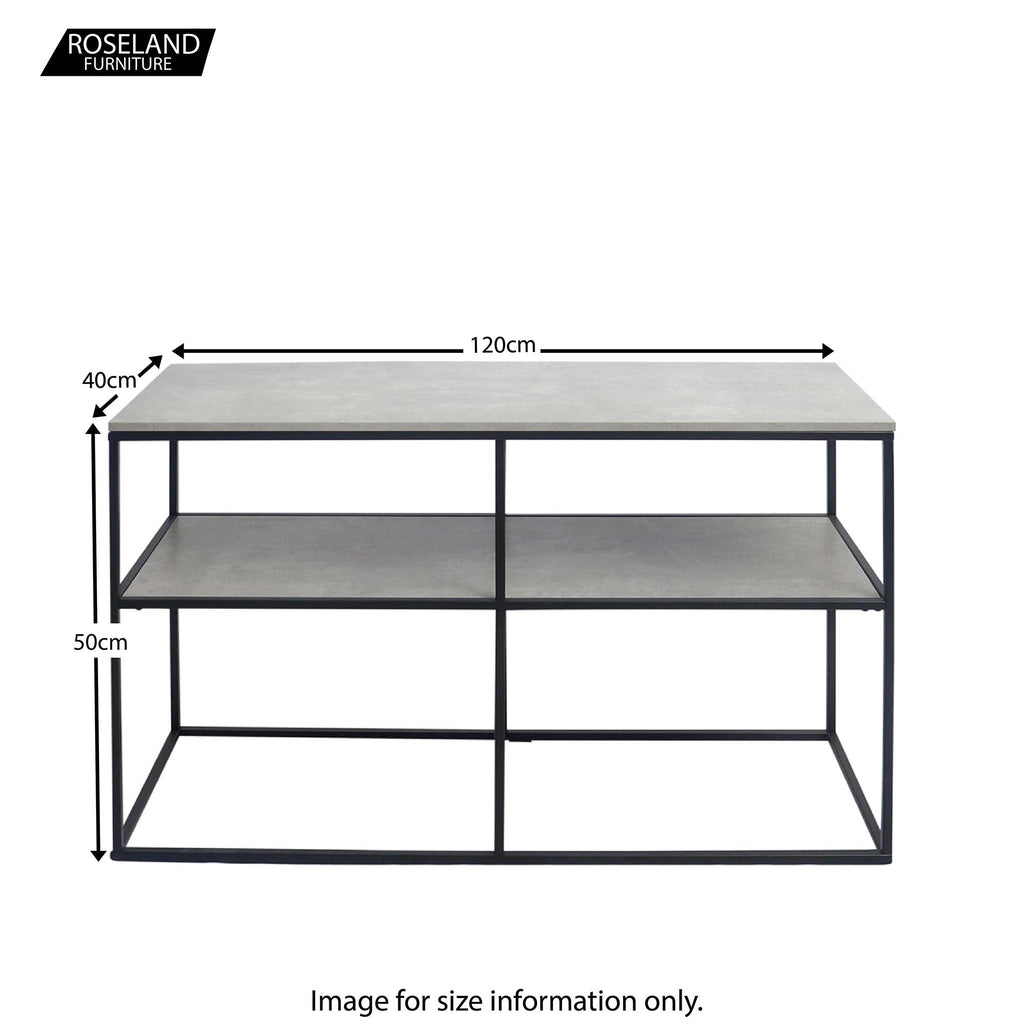 Meuble TV ouvert industriel Marti