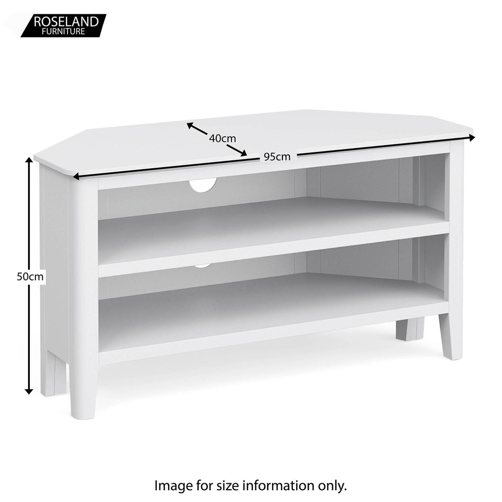 Meuble TV d'angle Chester White