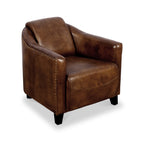 Fauteuil baignoire en cuir Tassin