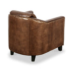 Fauteuil baignoire en cuir Tassin