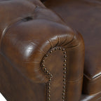 Fauteuil Chesterfield en cuir Nina