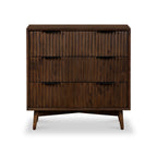 Commode à trois tiroirs rainurés Oskar