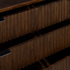 Commode à 6 tiroirs rainurés Oskar