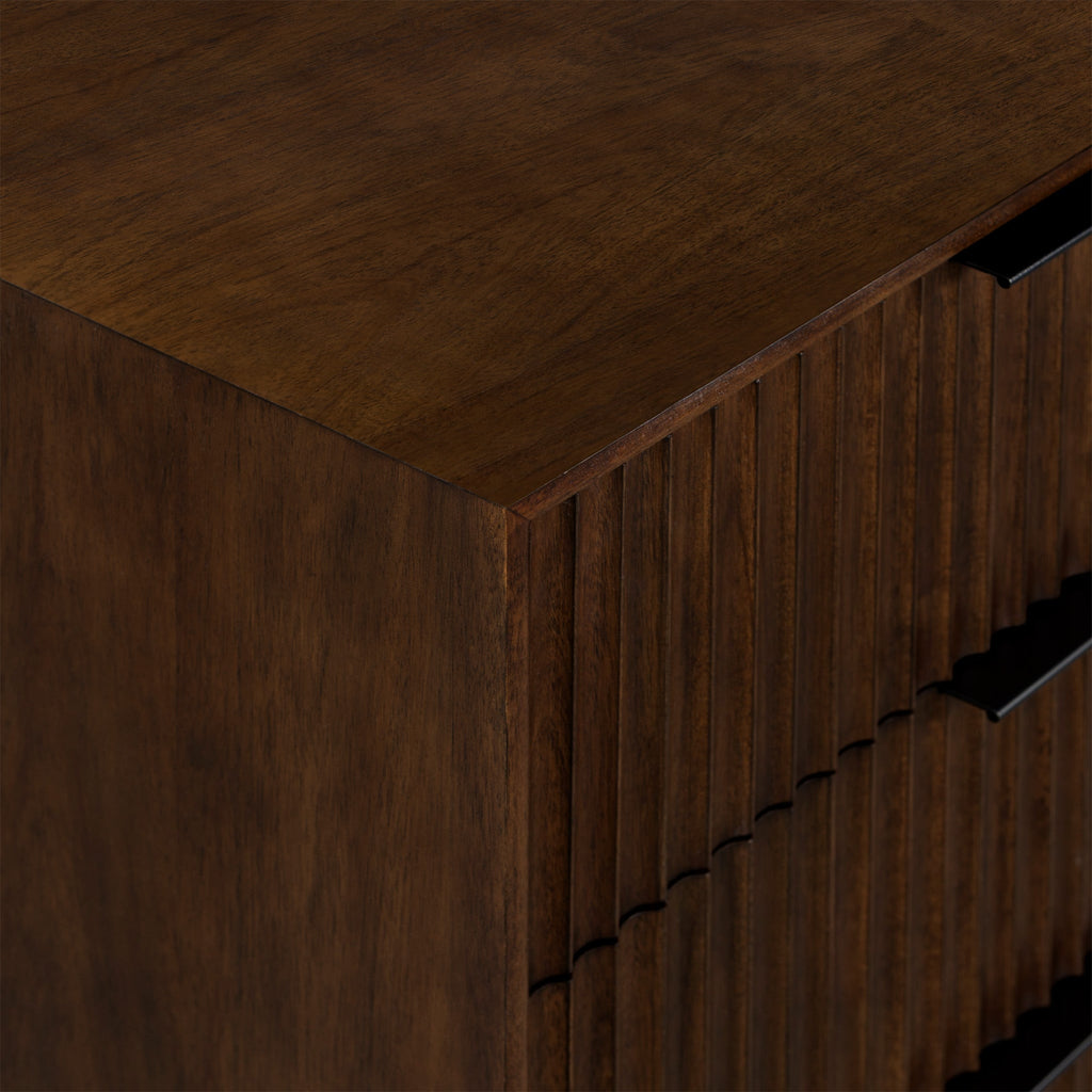 Commode à 6 tiroirs rainurés Oskar