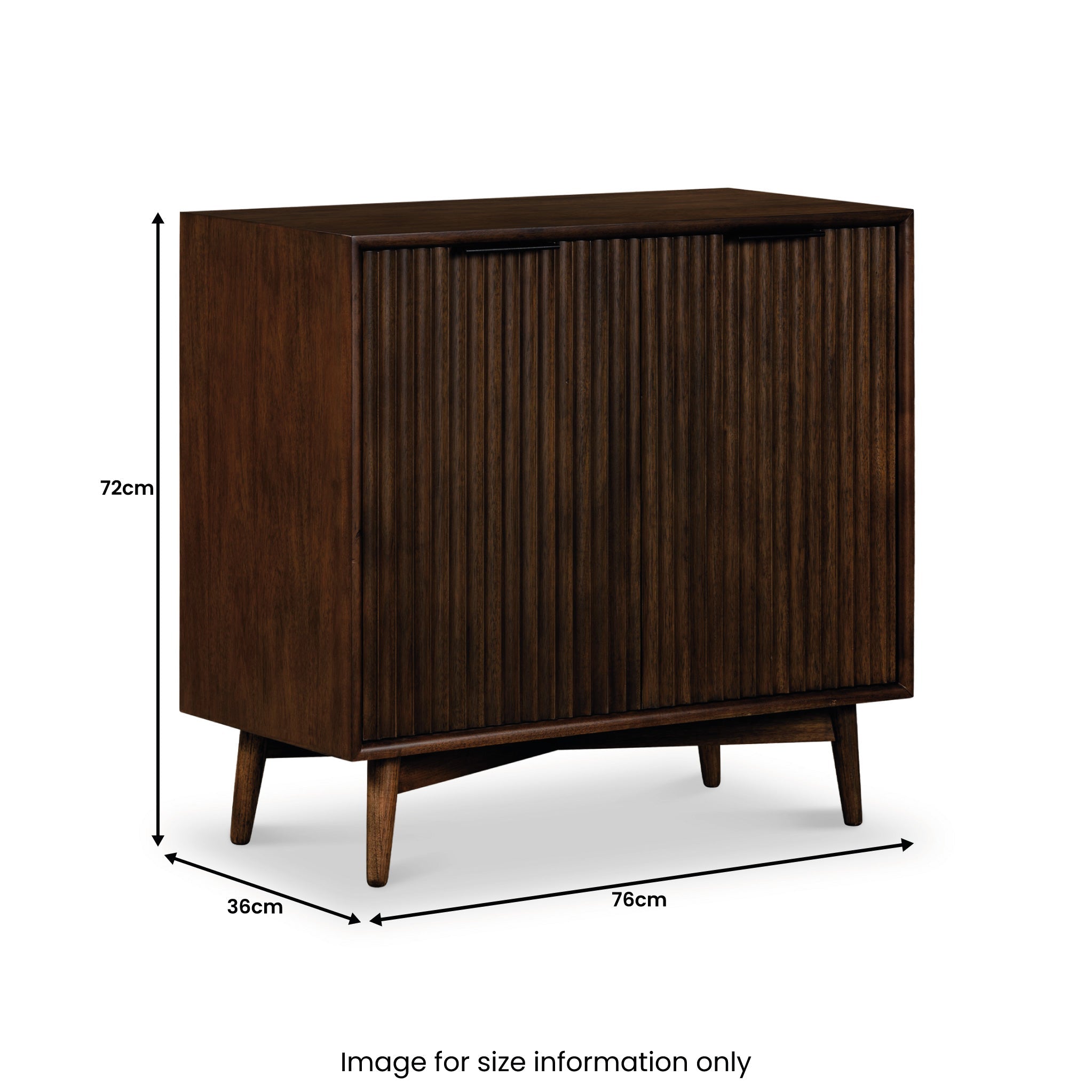 Buffet Oskar à 2 portes rainurées