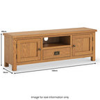 Meuble TV Surrey Oak de 140 cm de large