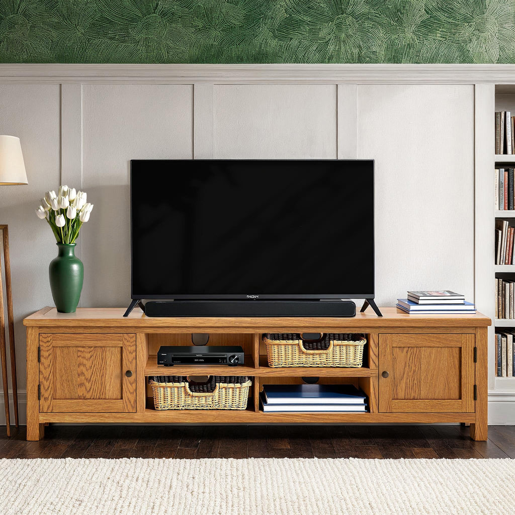 Meuble TV extra large Surrey Oak de 180 cm