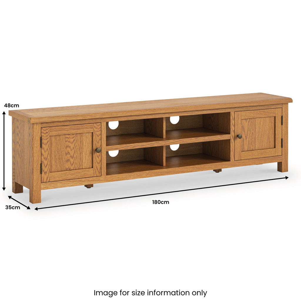 Meuble TV extra large Surrey Oak de 180 cm