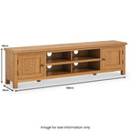 Meuble TV extra large Surrey Oak de 180 cm