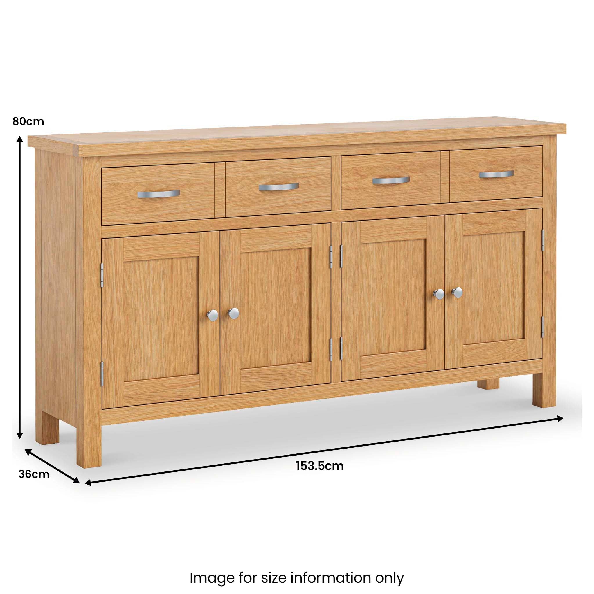 Buffet extra large London Oak