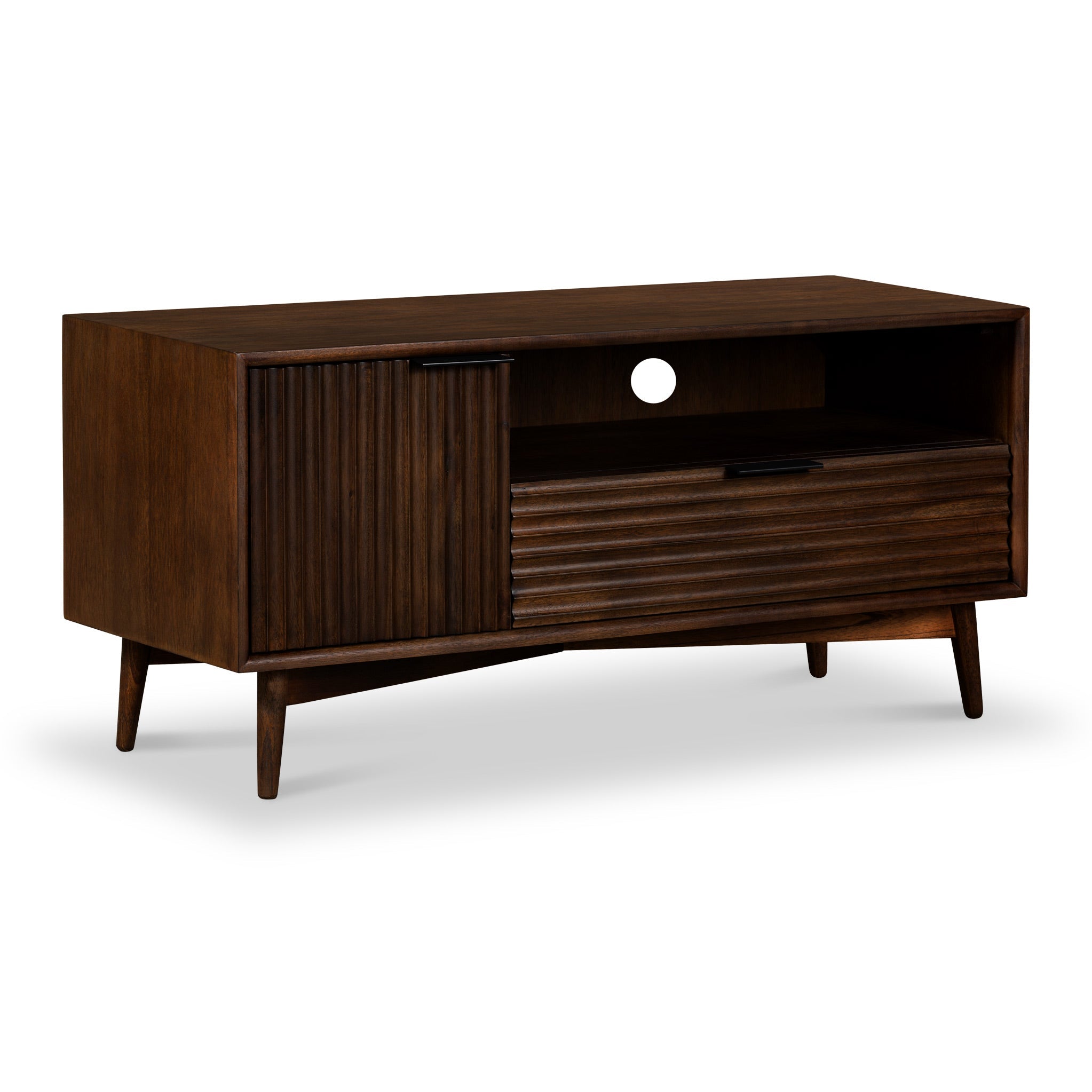 Meuble TV rainuré Oskar Small 110 cm