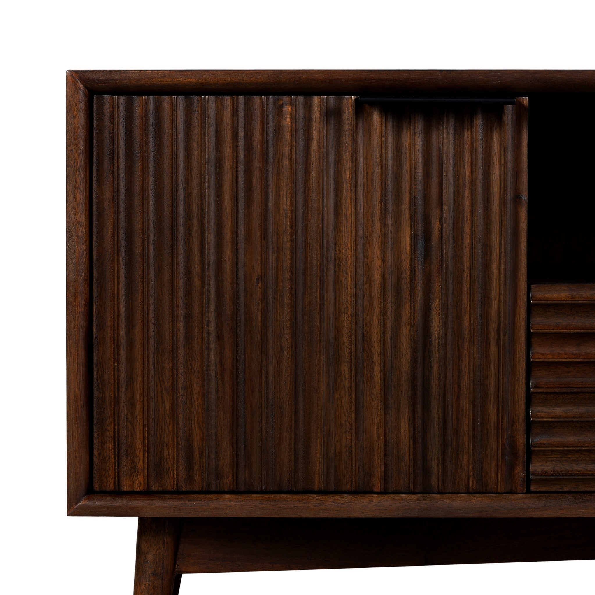 Meuble TV rainuré Oskar Small 110 cm