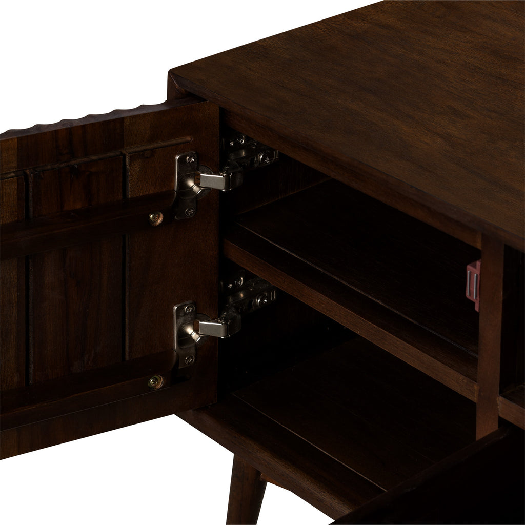 Meuble TV rainuré Oskar Small 110 cm