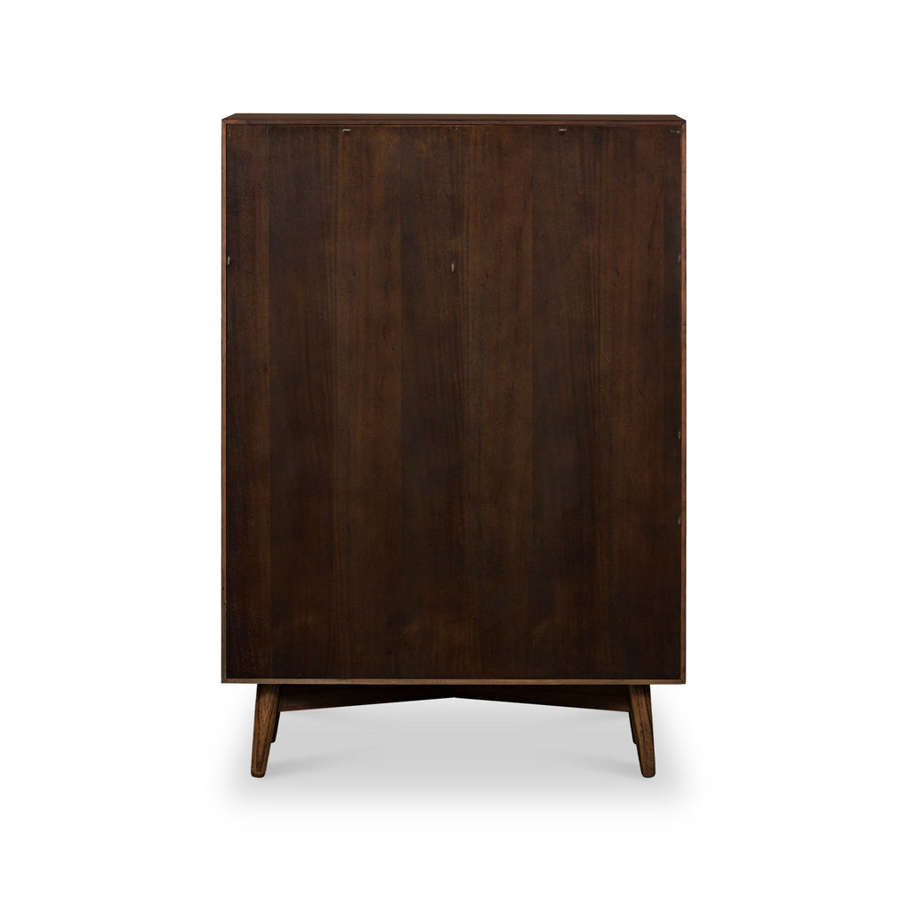 Commode haute rainurée Oskar à 4 tiroirs