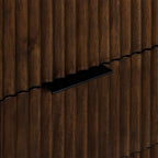 Commode haute rainurée Oskar à 4 tiroirs