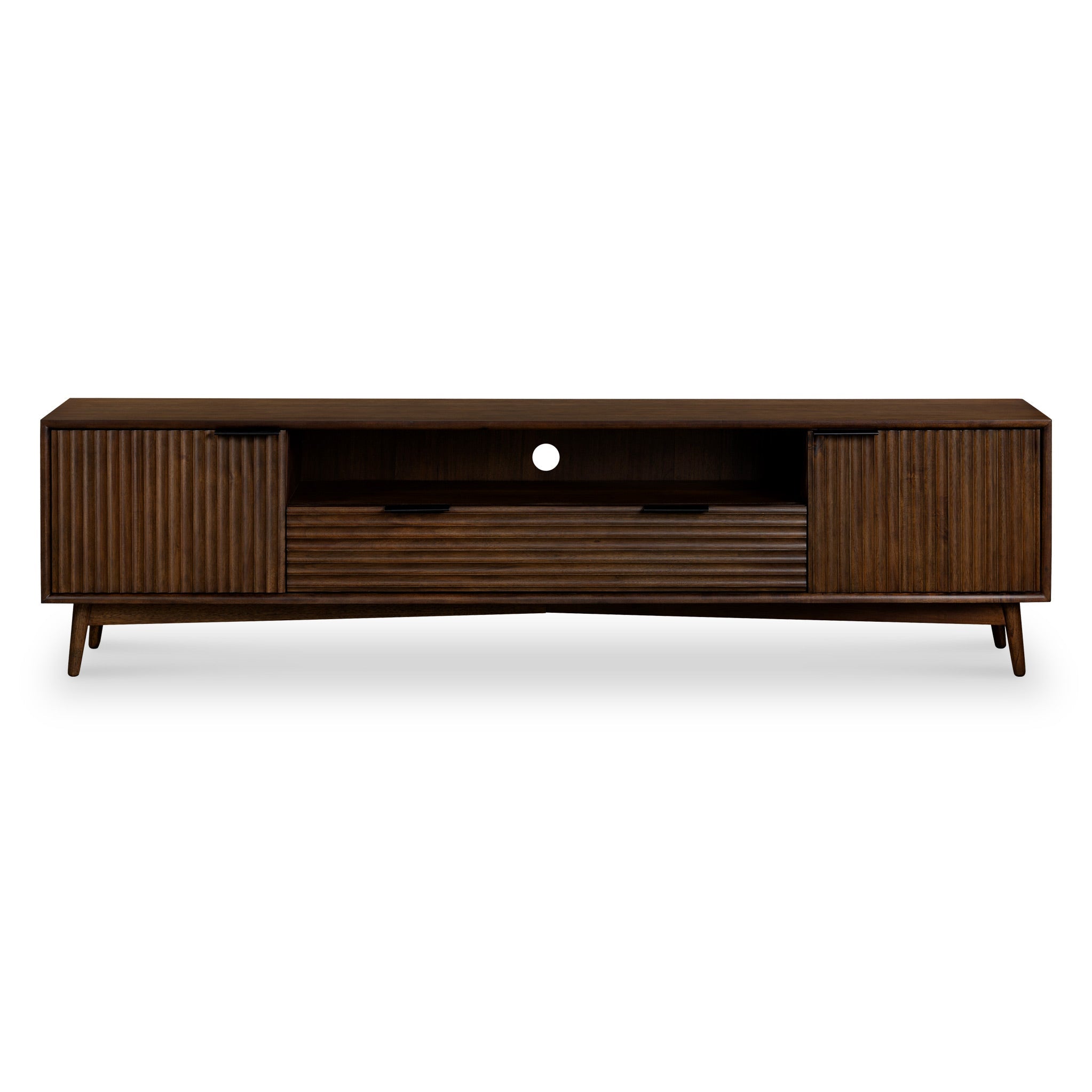 Meuble TV rainuré Oskar Wide 190 cm