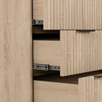 Commode rainurée à 3 tiroirs Jakob Oak