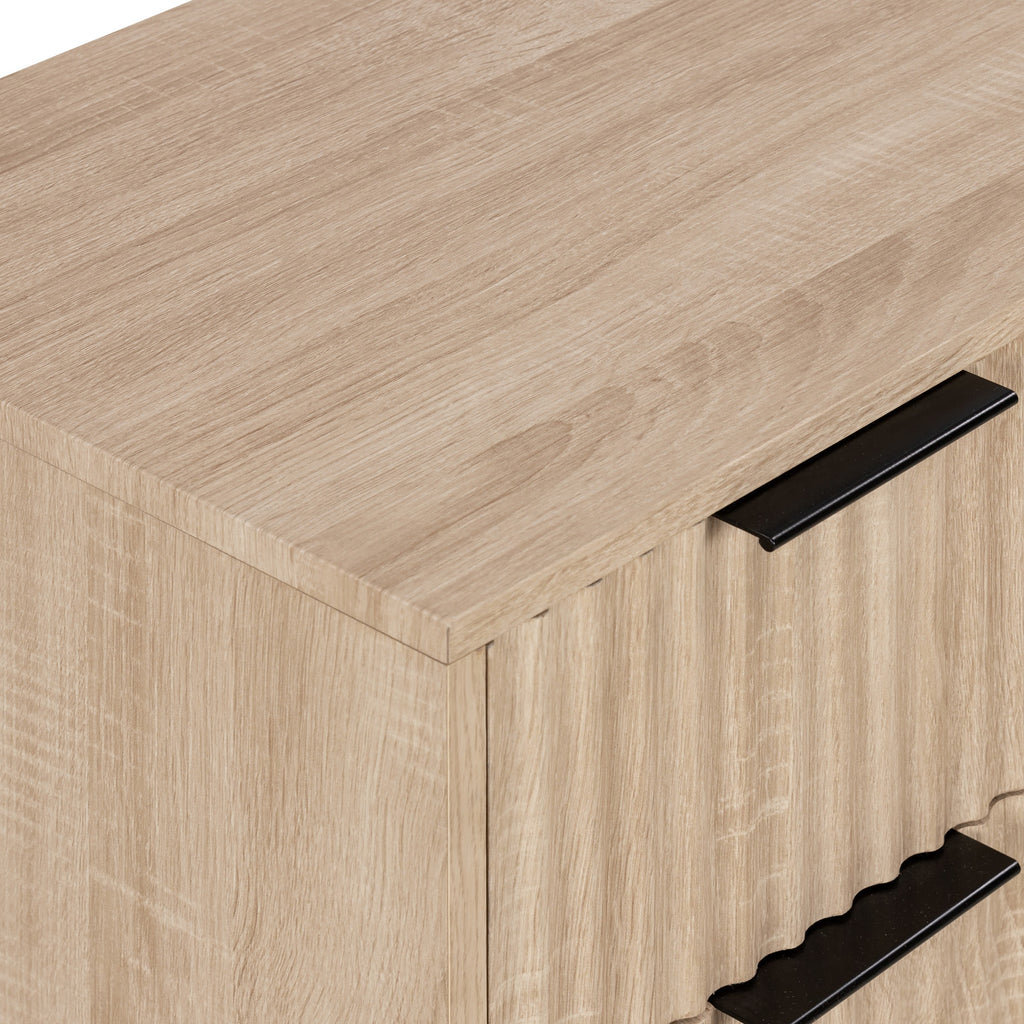 Commode rainurée à 3 tiroirs Jakob Oak