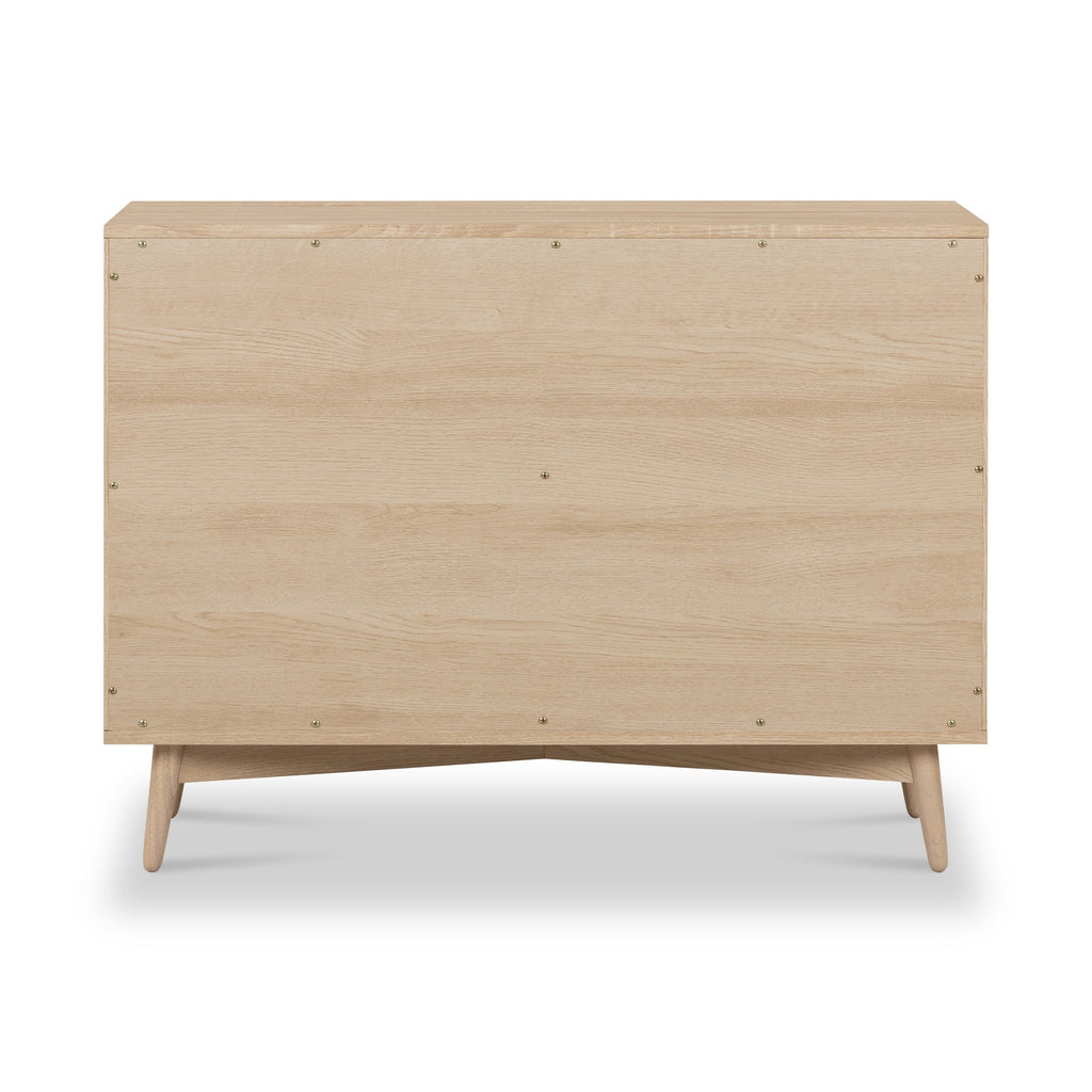 Petit buffet rainuré en chêne Jakob