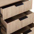 Petit buffet rainuré en chêne Jakob