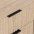 Petit buffet rainuré en chêne Jakob